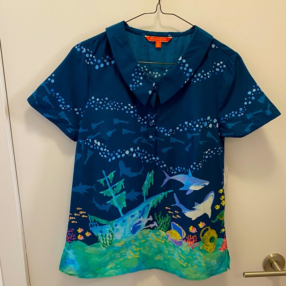❤️4/$40 SALE! ❤️ ModCloth Under The Sea Shirt (NWOT)